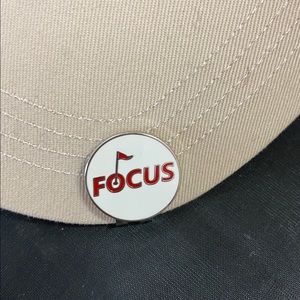 Focus on the Flag Marker Hat Clip Enameled Metal Golf Hat/Visor Clip w/marker